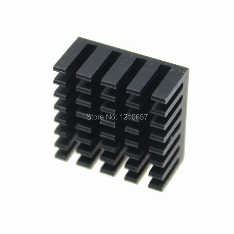 100pieces lot 20mm x 20mm x 10mm Black Aluminum Heatsink IC Led Heat sinks Cooler Wholesale