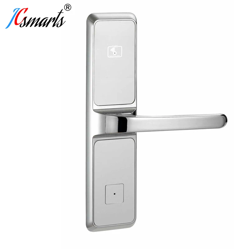 Keyless front door handles zinc alloy hotel door lock system with software