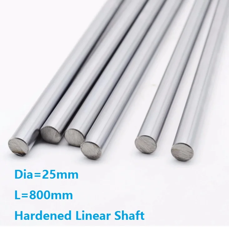 4pcs/lot Dia 25mm shaft 800mm long Chromed plated linear shaft hardened shaft rod bar rail guide for 3d printer cnc parts