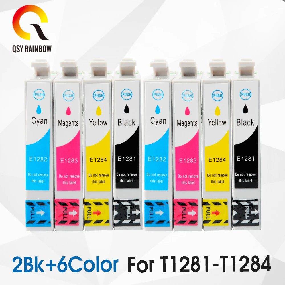 QSYRAINBOW T1281 T1284 T1285 чернильный картридж для принтера Epson Stylus S22 SX125 SX130 SX235W SX420W SX425W SX435 BX305F картриджи для принтеров