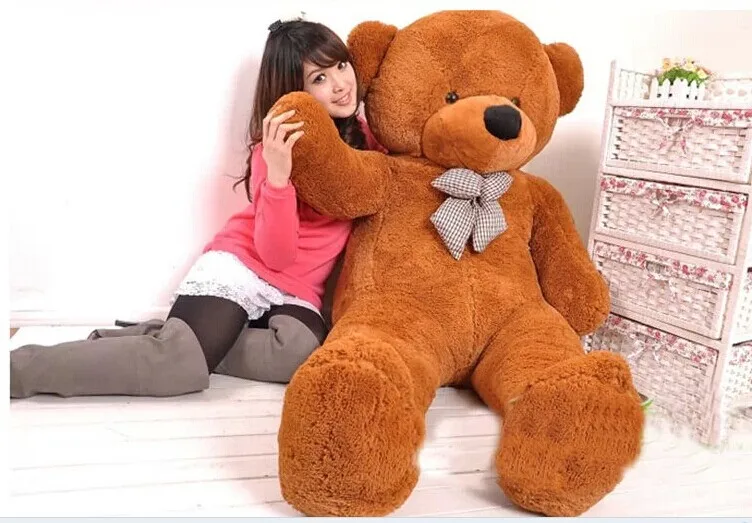 Stuffed animal 180cm dark brown Teddy bear plush toy soft doll throw pillow gift w2064