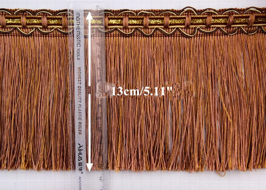 XWL 12M/lot 13CM Wide Tassel Fringe Curtain Lace Trim Sofa Stage Lamp Decor Tapestry Curtain Accessories Lace Ribbon DIY Sewing