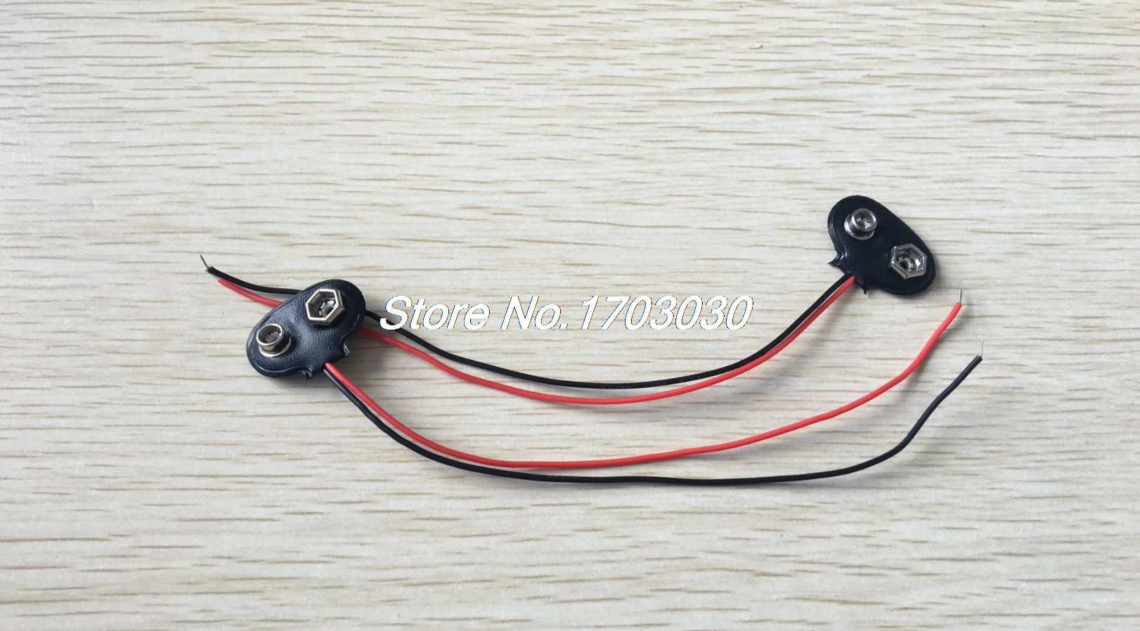 1000 pcs 9V 9 VOLT SNAP ON BATTERY CLIP CONNECTOR 10cm