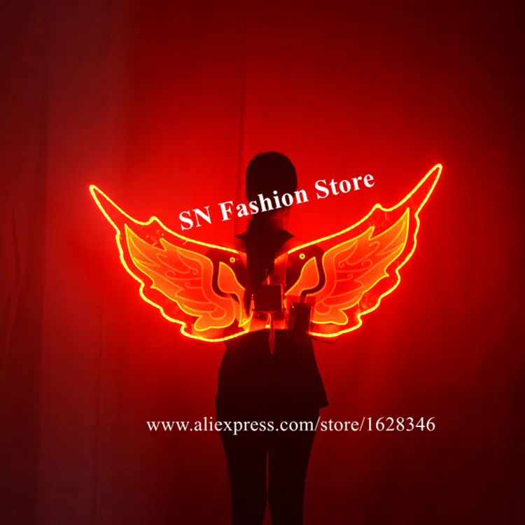 P02 Club model perform wears led light wings RGB colorful butterfly backplane dj luminous led costumes stage dance wings party