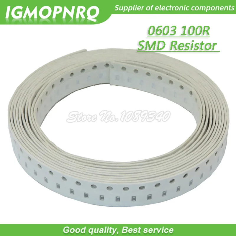 300PCS 0603 Chip Fixed Resistor SMD Resistor  resistance 100 ohm 101 IGMOPNRQ