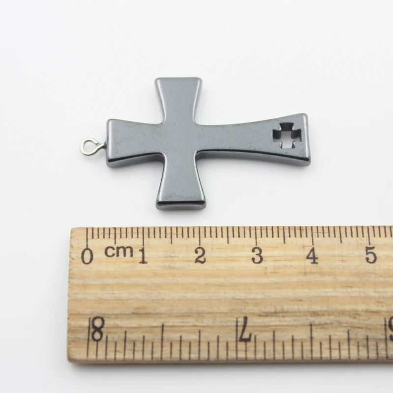 fashion hot sale hematite cross pendant accessories diy accessories  HP1043