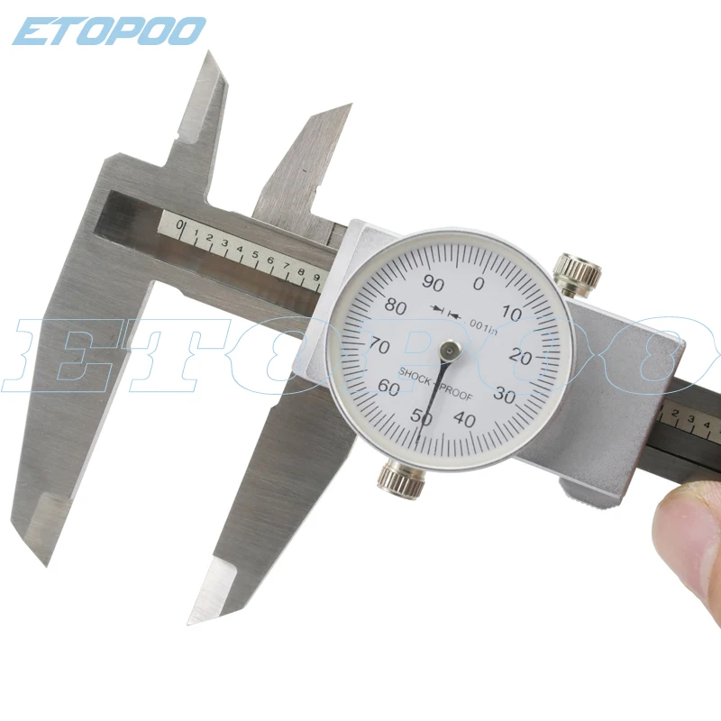 0-200mm 0.02Metric Gauge Measuring Tool Dial vernier caliper 8inch 0.001\