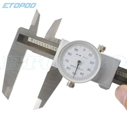 0-200mm 0.02Metric Gauge Measuring Tool Dial vernier caliper 8inch 0.001