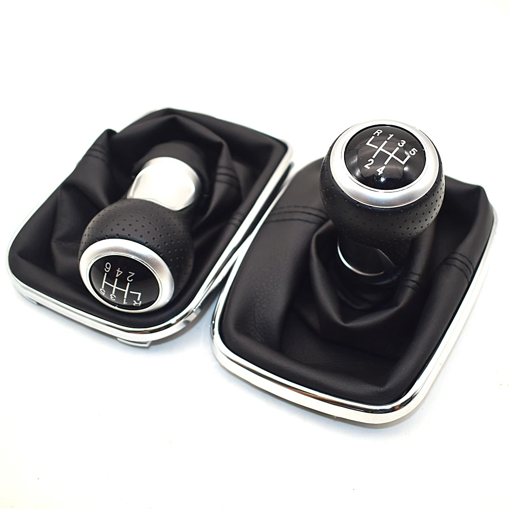 12mm For Volkswagen VW Golf 4 IV MK4 GTI R32 Bora Jetta 5 Speed Black Frame Gear Shift Knob Lever Gaiter Boot 1999-2004