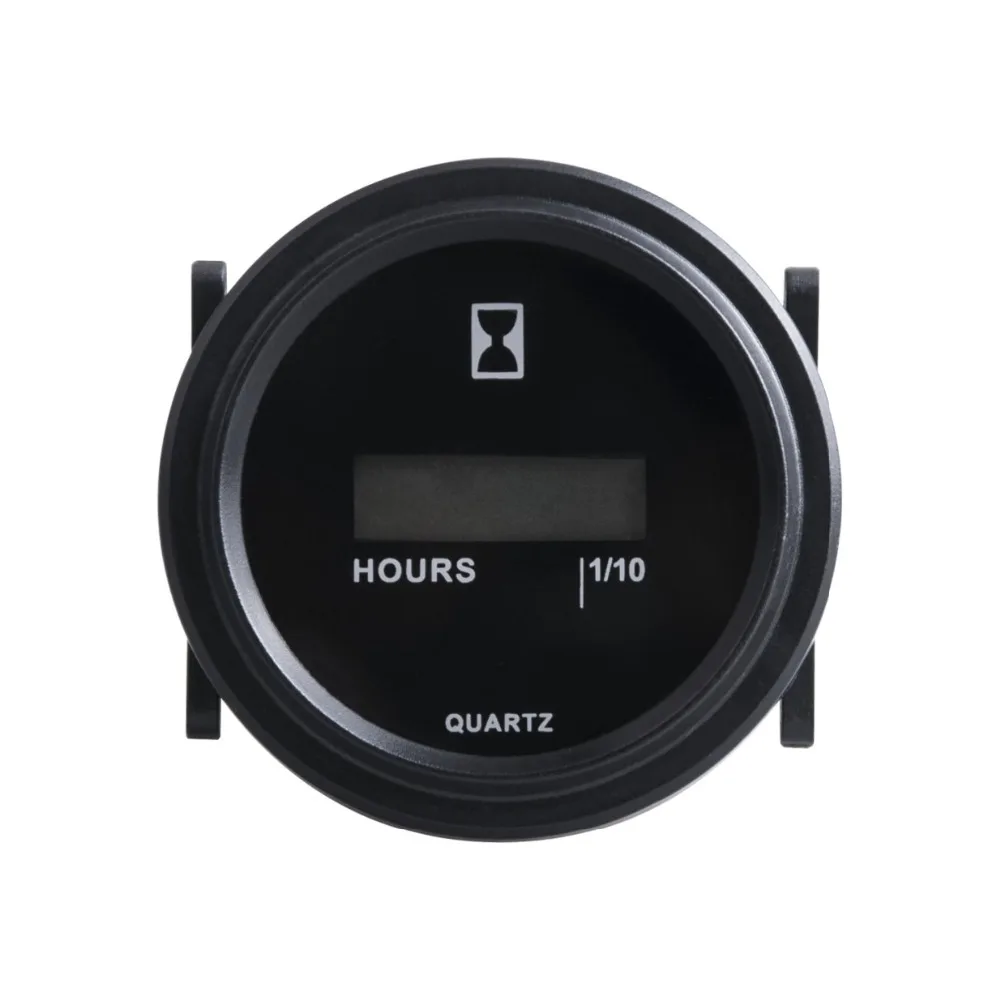 Hour Meter Power Black LCD Round  Counter Timer DC 4.5-90V for ATV Snowmobile Dirt Bike Motorcycle Generator Jet Ski ATV  HM005