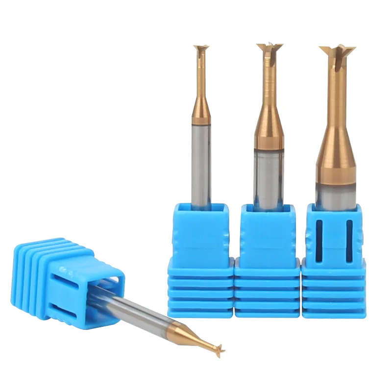 1PCS HRC55 45 60 75 degree dovetail cutter slot milling cutter solid carbide endmill for CNC machine mill