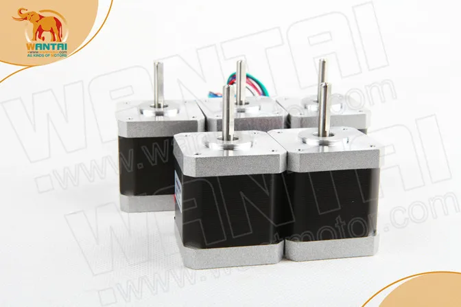 Hot Sale! 5PCS Wantai Nema17 Stepper Motor 42BYGHW609P1 Single Flat 56oz-in 40mm 1.7A 4-Lead ROHZ CE ISO 3D Printer