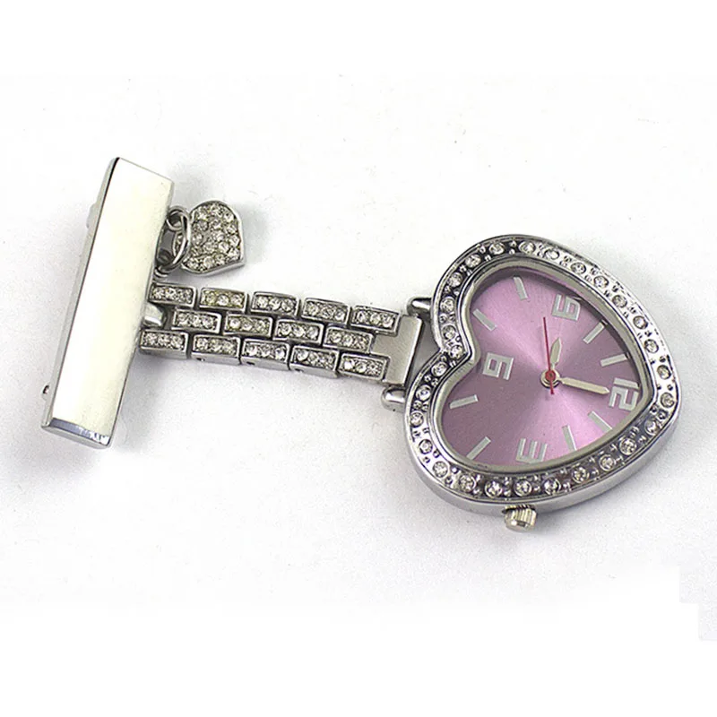 Reloj de bolsillo de enfermera para mujer, Pin de solapa, reloj colgante, médico, movimiento de cuarzo, pantalla Digital redonda, reloj de enfermeras