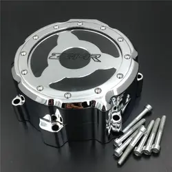 For 2006-2014 Kawasaki ZX14R ZZR1400 2007 08 09 10 11 12 2013 See through Engine Stator cover Left side Motorcycle Bike Chrome