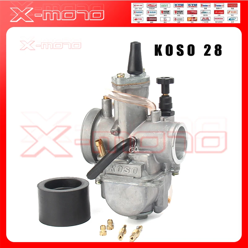 

KOSO 28 Carb 2T 4T Universal Koso OKO Motorcycle Carburetor Carburador 21 24 26 28 30 32 34mm With Power Jet For Racing Moto