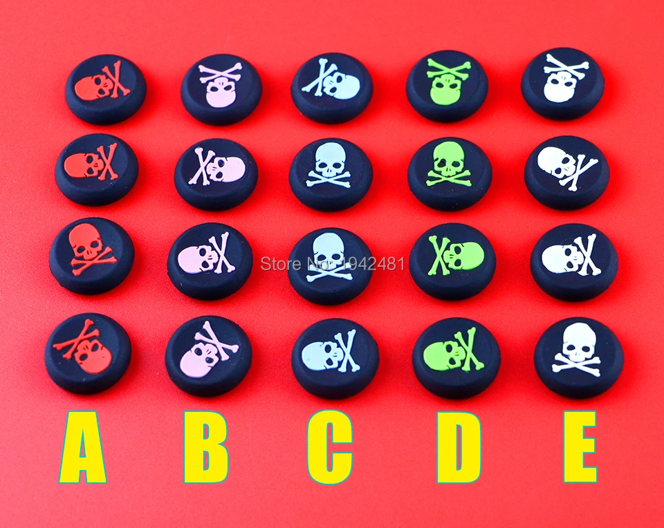 มือจับ PS3 XBOXone สำหรับ PS4 500ชิ้นมือจับหัวกระโหลกซิลิโคนด้ามจับจอยสติ๊ก