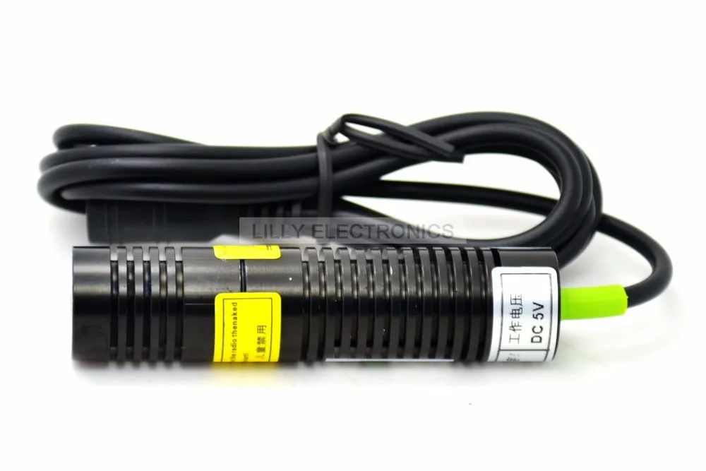 532nm 50mw Line Module Laser Locator per il Taglio di 18x75mm 3-5VDC