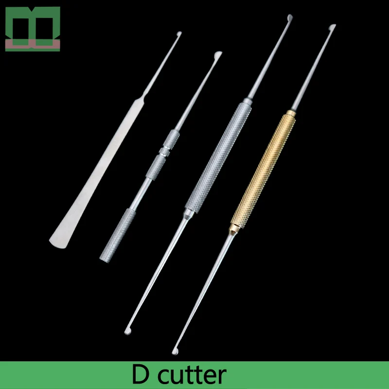 

D cutter Stainless steel Cosmetic and plastic surgery instruments and tools Single head Round handle double detacher