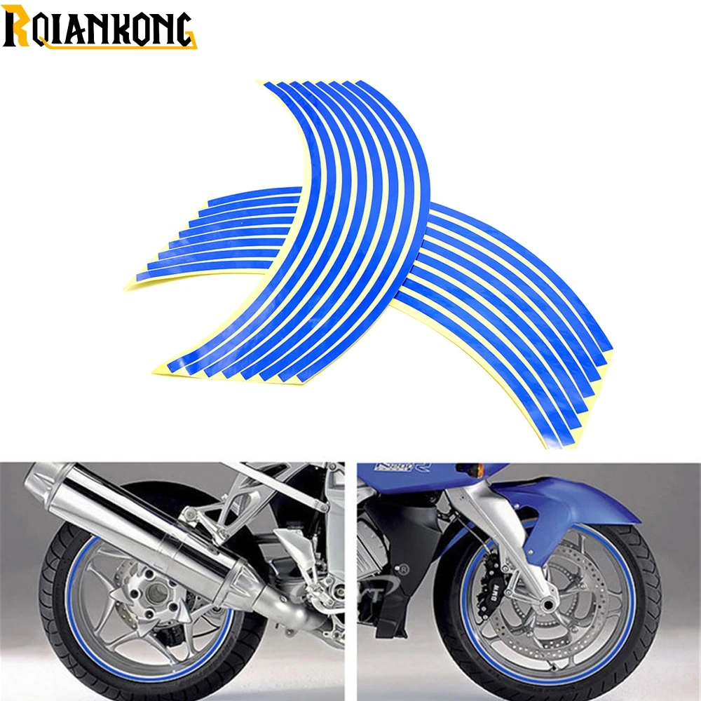 

For SUZUKI GSF Bandit 650 650S 1000 1200 1250 SV650 motorcycle wheel stickersr Colorful Reflective Rim Strip