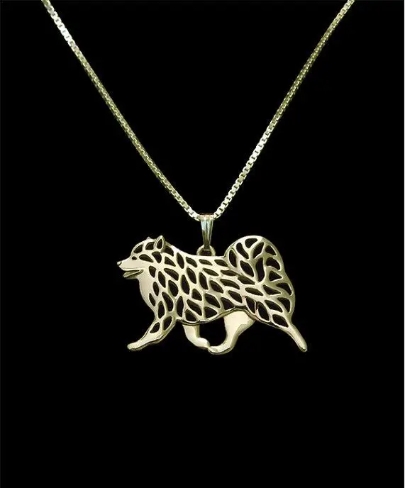 

Handmade Finnish Lapphund Movement Pendant Pet Lovers Gift choker charm chain necklace