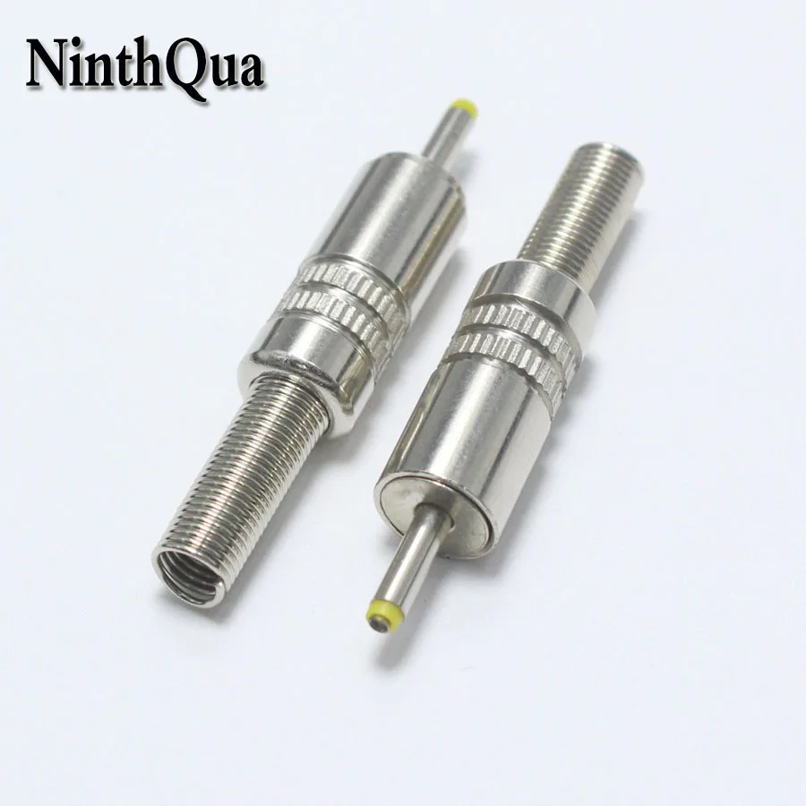 4pcs 2.5*0.7mm DC Power Plug 2.5mm * 0.7mm Yellow Head Male Plug Connector Audio Adapter for OD5mm Cable  for DIY Repair