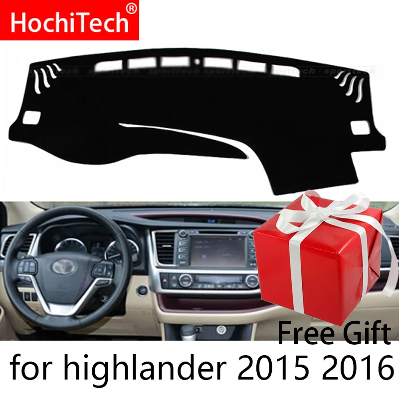 

Чехлы на приборную панель автомобиля, коврик с абажуром, подушка, ковры, аксессуары для Toyota Highlander 2015 2016, правый и левый руль