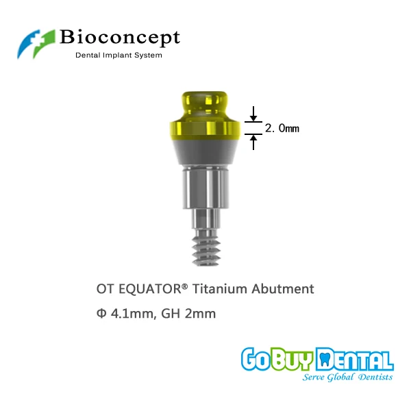 OT EQUATOR Titanium Abutment, D4.1mm, GH 2mm, for Staumann Bone Level RC Implant 134220-1