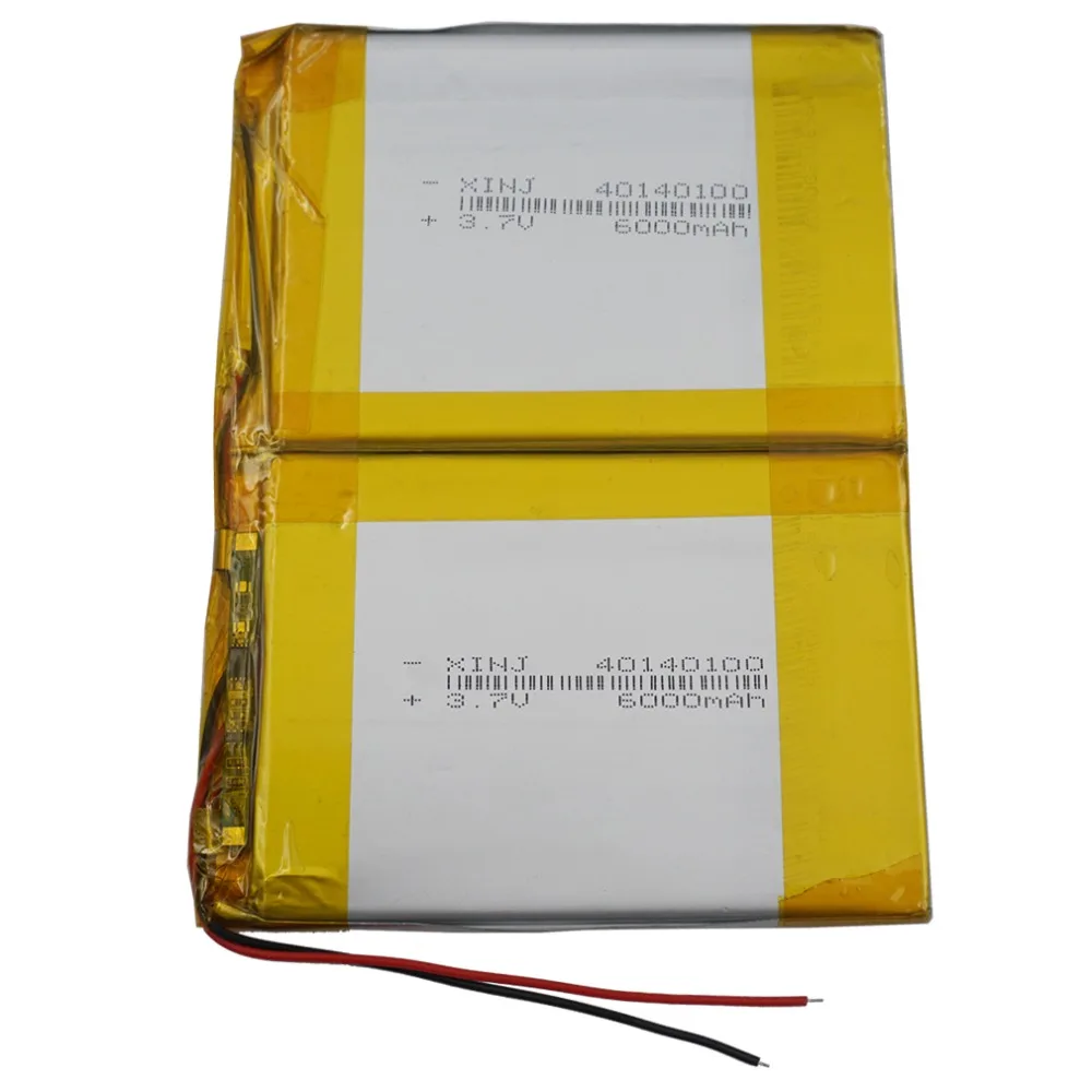 

XINJ 3.7V-7.4V 3000mAh-6000mAh Lithium Li-Polymer Rechargeable Li Lipo Battery 40140100 Cell For GPS Portable DVD Tablet PC