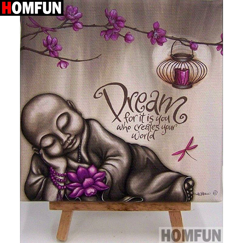 HOMFUN Full Square/Round Drill 5D DIY Diamond Painting 