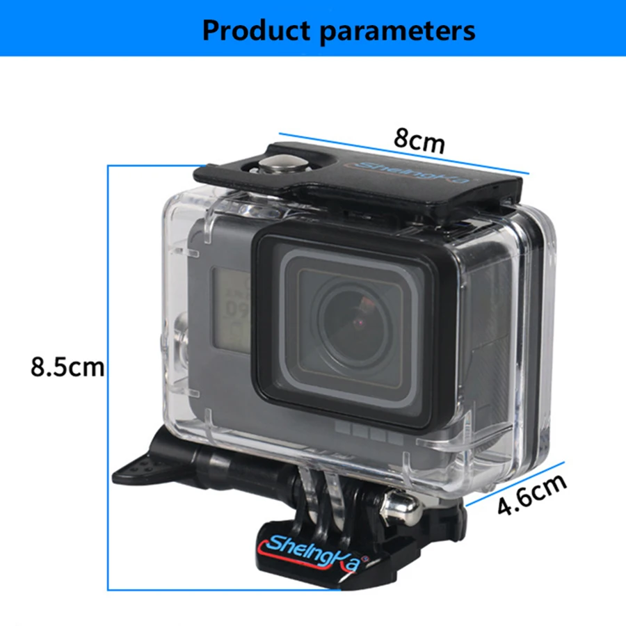 방수 하우징 프레임 쉘 보호 케이스 커버 액션 카메라 케이스 액세서리 Gopro Hero 5 Hero 6 Hero 7 Black