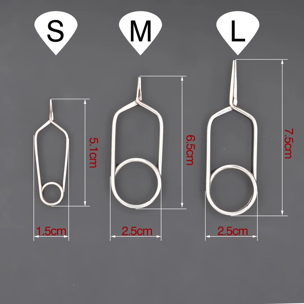 MNFT 3 Sizes Stainless Steel Hackle Pliers Feather Clips Fly Tying Tool For Nymph Fly Fishing-Accessories