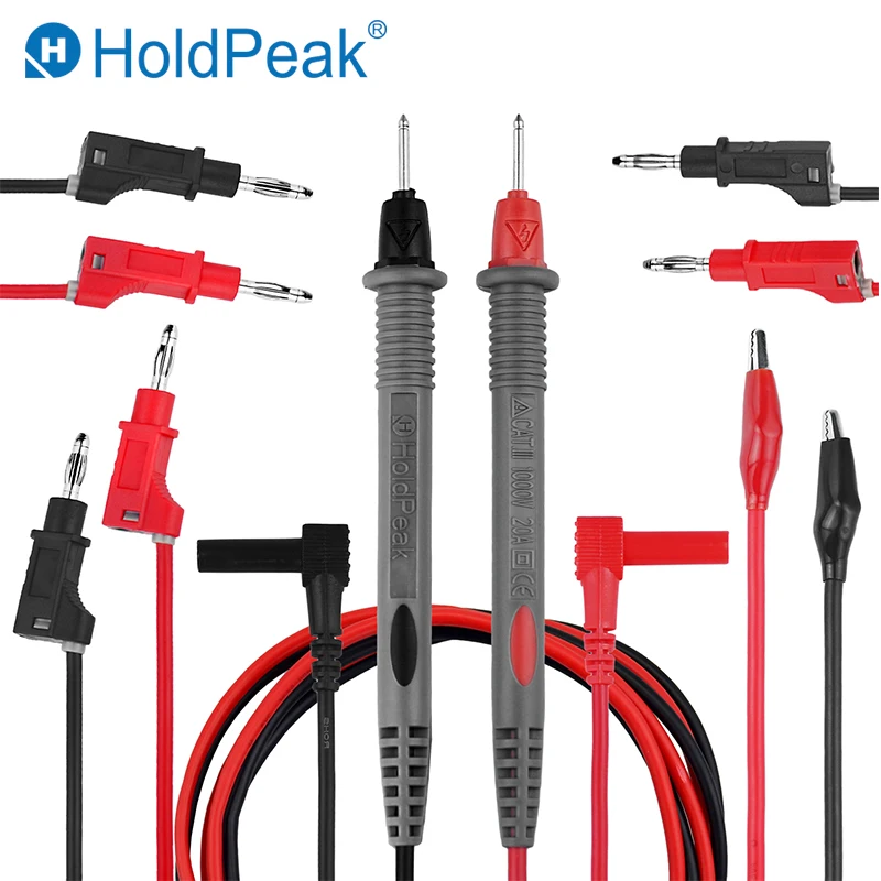 

HoldPeak HP-910X Multimeter Probe electronic professional Lead Clamp Multi Meter Test Lead kits + Alligator Clips+test extension