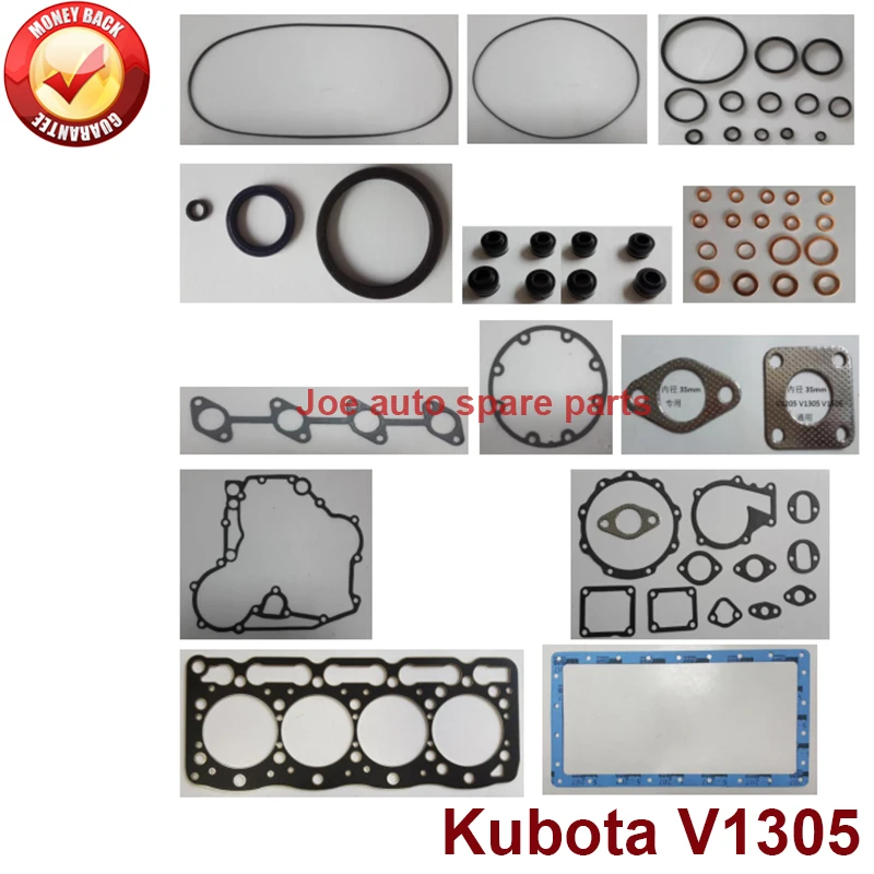 complete Overhaul engine full gasket set kit for Kubota engine: V1305  4D76