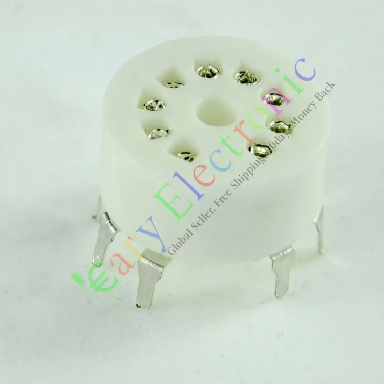 Venta al por mayor y al por menor 4 piezas 9PIN PCB cerámica tubo de vacío protector de enchufe para 12AU7 12AX7B ECC83 radio HIFI envío gratis
