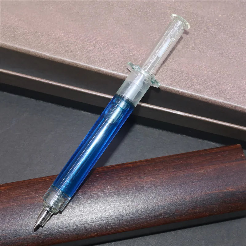 50 pz 0.7mm penna in acciaio siringa penna a sfera penna Gel magica inchiostro blu studente apprendimento cancelleria regalo creativo scrittura giocattolo