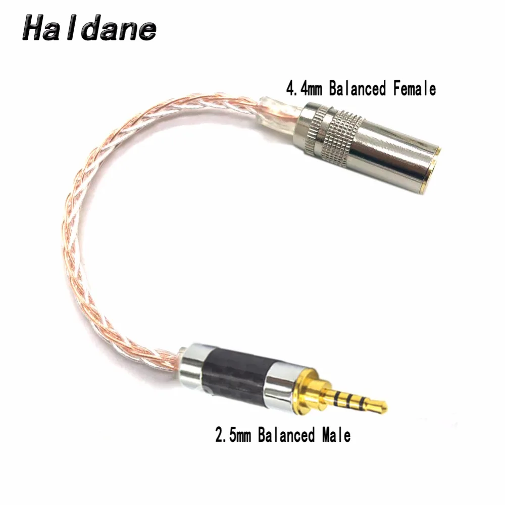 จัดส่งฟรีHaldane 10ซม.2.5มม.TRRSขนาด4.4มม.Balancedหญิง7N OCCชุบเงินอะแดปเตอร์เสียงสาย