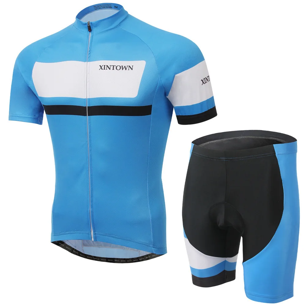 

Newest!!! Blue Cycling Bike Short Sleeve Clothing Bicycle Wear Jersey Top S-4XL CC0319