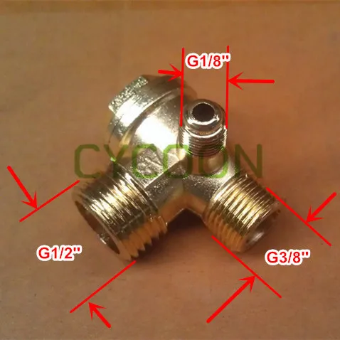 G1/2''-G3/8''-G1/8'', Zinc Alloy plating brass non-return check valve for 24L 50L air compressor, spare parts