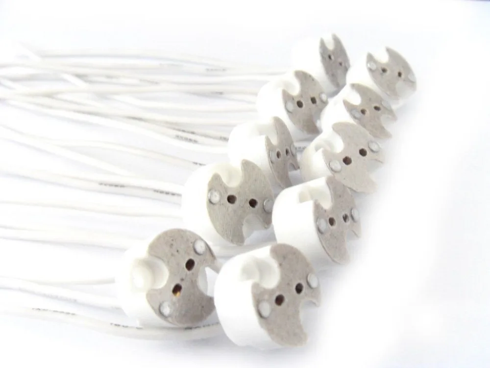 10-200pcs/lot MR16 MR11GU5.3 G5.3 G4 lamp base connector cable MR16 lamp Socket base lamp fitting fix holder 15cm Silicon cable