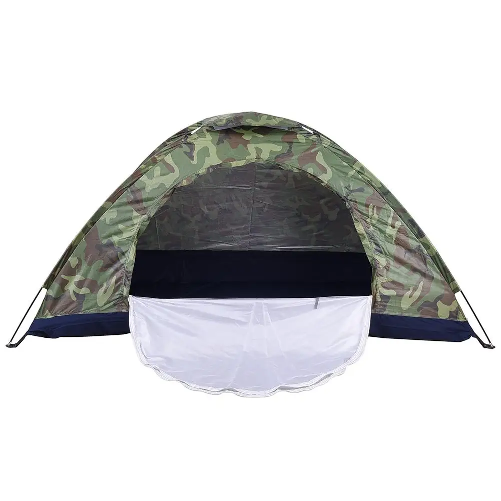 Outdoor Portable Camouflage Beach Tent Camping Tent For Personal Single Layer Polyester Fabric Tents PU1000mm Carry Bag Travel