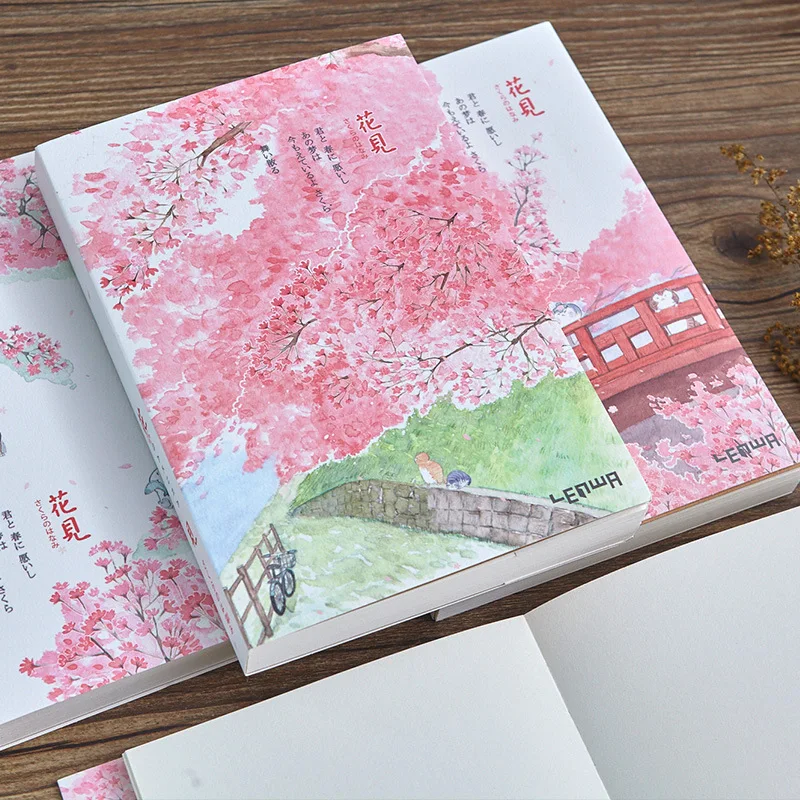 Sketchbook Vintage Stationery Notebook Chinese Style Blank Thicken Sketch Book A5 Painting Graffiti Diary Planner Agenda Notepad