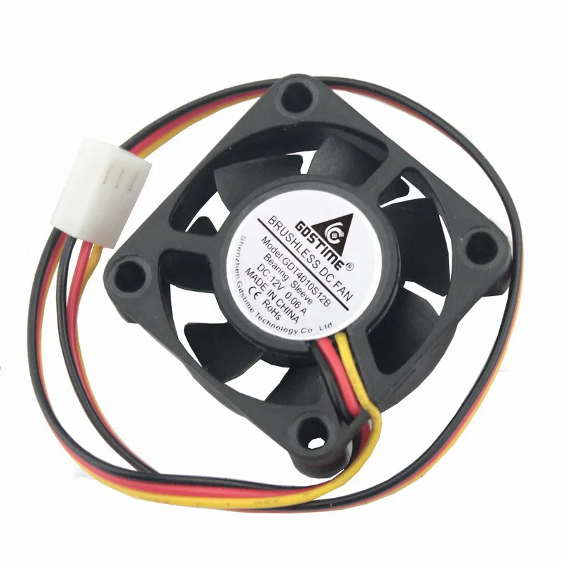 Gdstime 20 pcs  DC 12V Small PC Fan 40mm x 10mm 3 wrie 3Pin FG Computer Cooling Fan 40x40X10mm 4010 Cooler 4cm