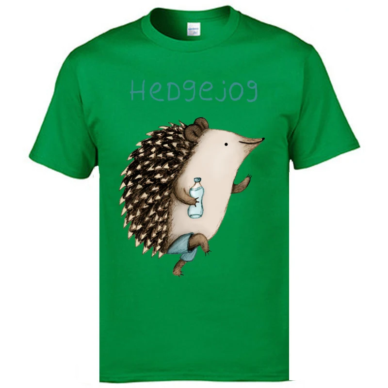 Hedgejog Cute Hedgehog Classic T-Shirts 100% Cotton Leisure Men\'s T-Shirt Fashion Design Tee-Shirts Drop Shipping Tee Shirt Male