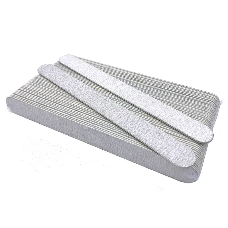 Wholesale 100pcs Grey Nail File Polishing  Sanding Files Nagel Vijlen Double Side Trimmer Buffer Manicure Pedicure Nail Art Tool