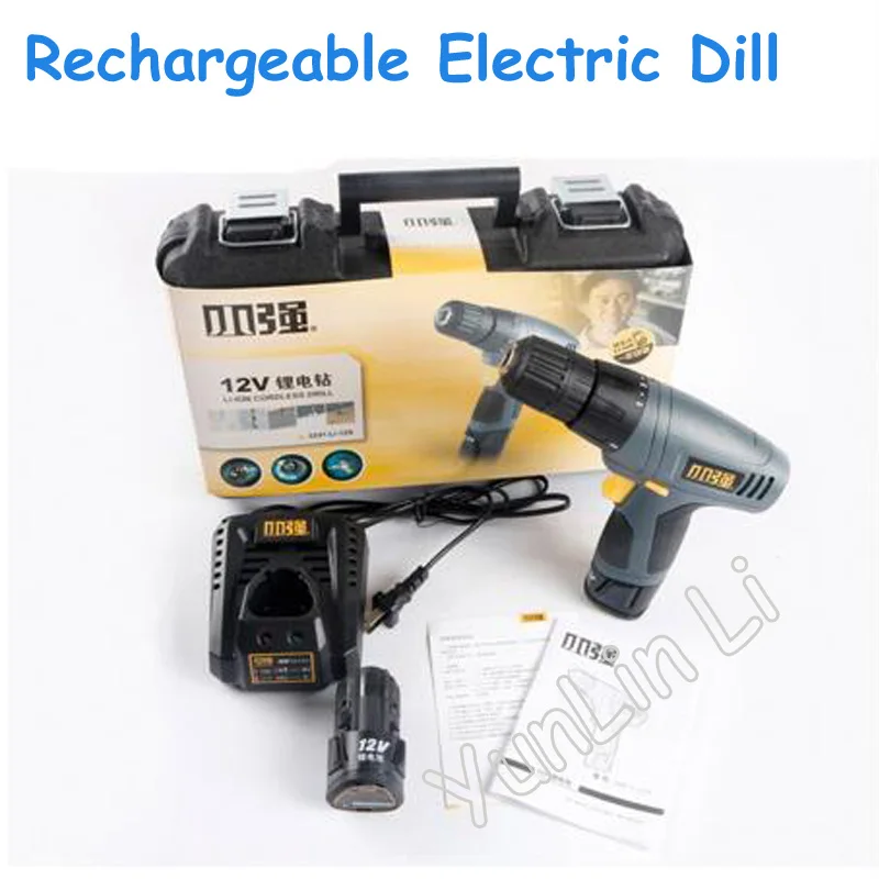 Charging Drill Lithium Rechargeable Electric Dill 12V Single-speed Electric Hand Drilling Machine 5241-Li-12S