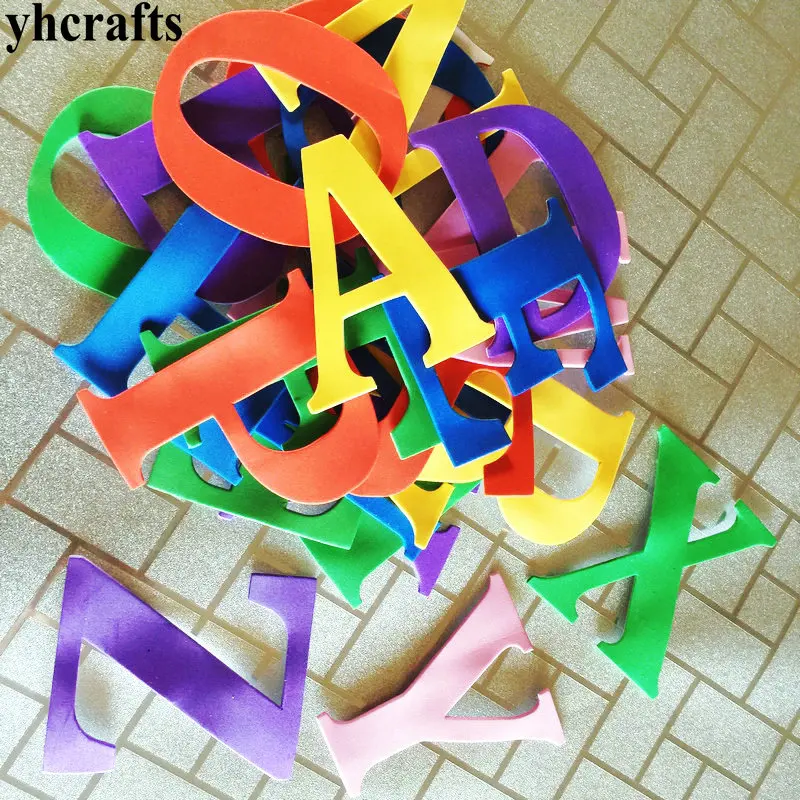 26PCS(1bag)/LOT.9x10cm Alphabet letters foam stickers Early educational toys Teach your own Self A-Z learning Kindergarten Work