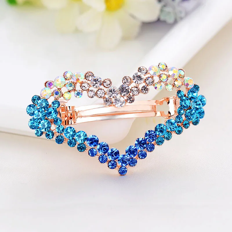 1Pc Fashion Women Butterfly Hairpins Crystal Rhinestone Flower Ladies Girls Barrette Hair Clip Hair Accessories Wholesale