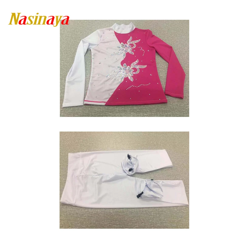 Nasinaya-Boys Figure Skating Performance Suit, Customized Competition Ice Skating Top Pants for Kids, Patinaje Gymnastics2