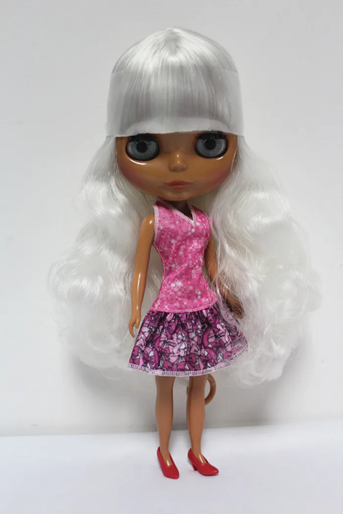 

Free Shipping big discount RBL-130DIY Nude Blyth doll birthday gift for girl 4colour big eyes dolls with beautiful Hair cute toy