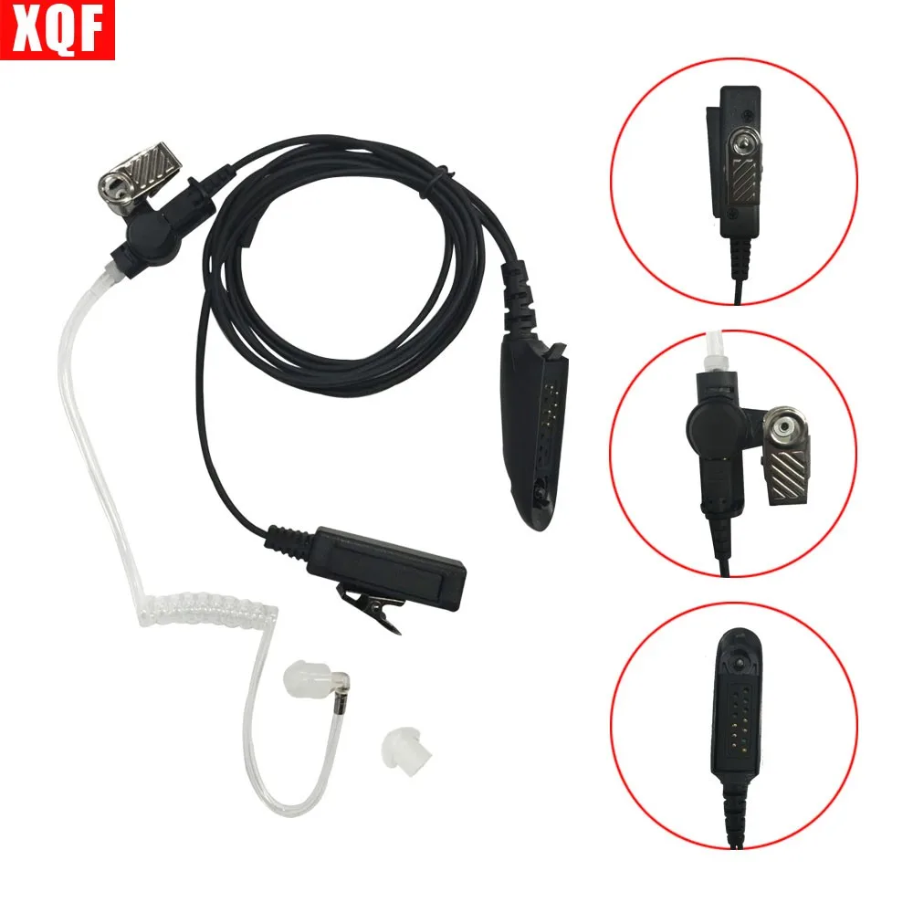 XQF MIC Headset Multi-Pin Covert Acoustic Tube Earpiece PTT For Motorola GP328 GP320 GP340 GP640 HT1250 Radio